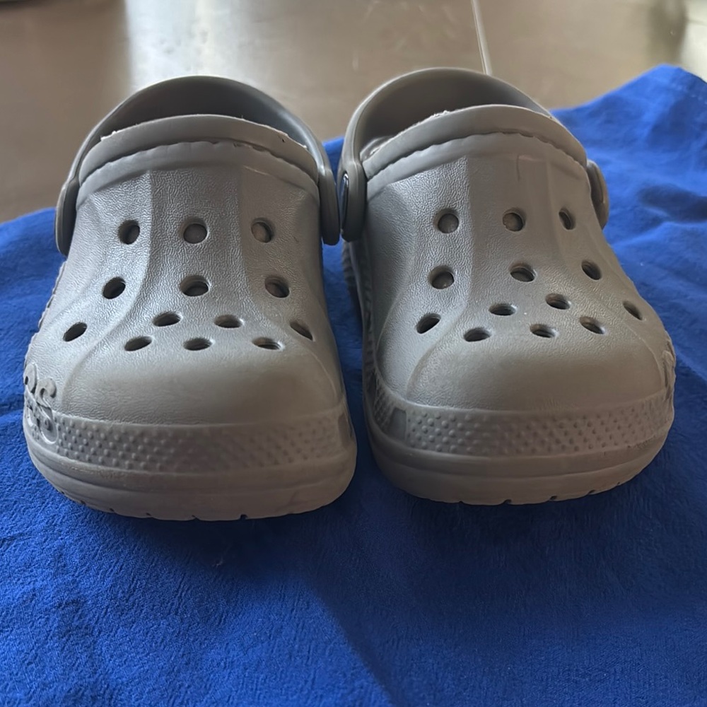 CROCS Gray Moccasins with Croslite Foam Comfort